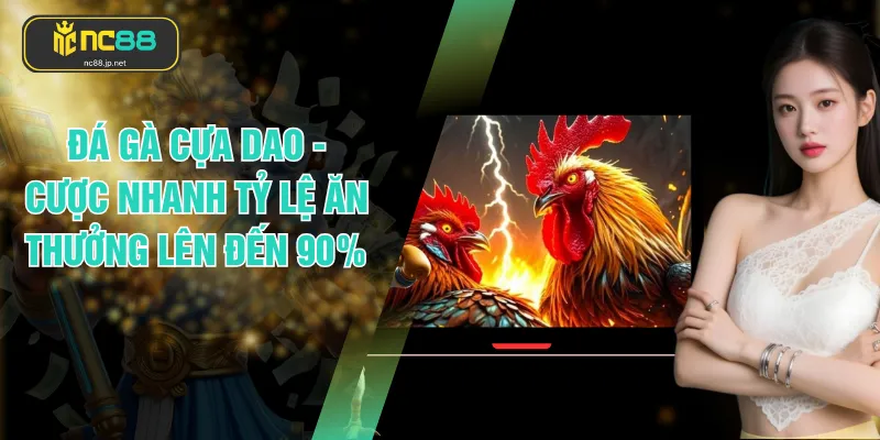 Đá Gà Cựa Dao - Cược Nhanh Tỷ Lệ Ăn Thưởng Lên Đến 90%