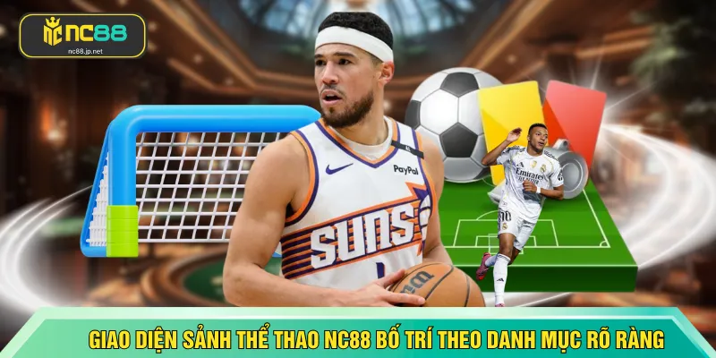 Giao diện sảnh thể thao NC88 được bố trí theo danh mục rõ ràng